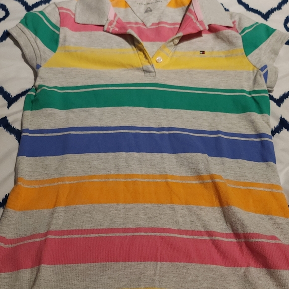 Tommy Hilfiger Kids Polo Shirt. Size l ( 12). Preloved. - Picture 4 of 6